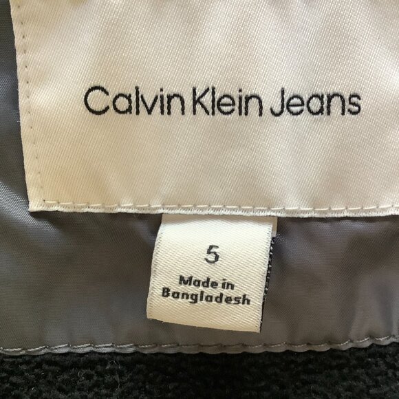 Calvin Klein Boys Puffer Jacket w/ hood Sz 5 Gray - Picture 7 of 10